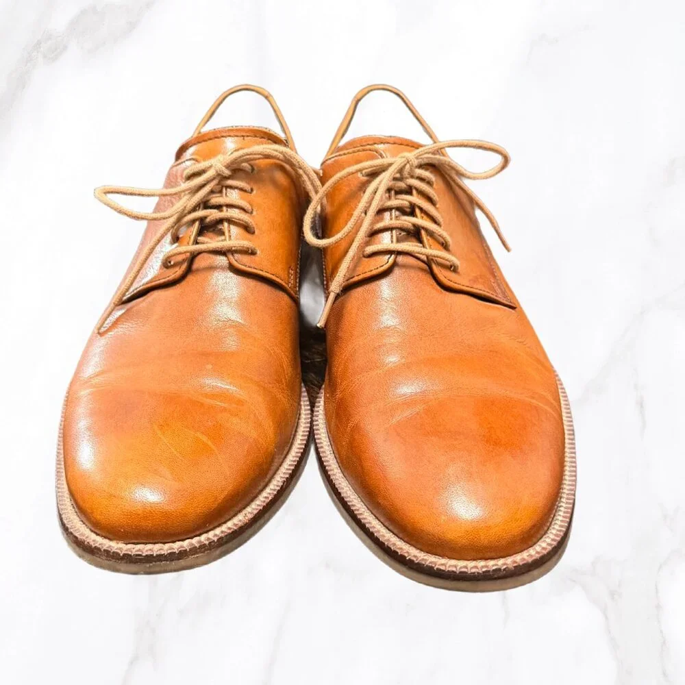 Cole‎ Haan Men's Burnished Tan Leather Oxfords, Size 8.5 - Picture 3 of 9
